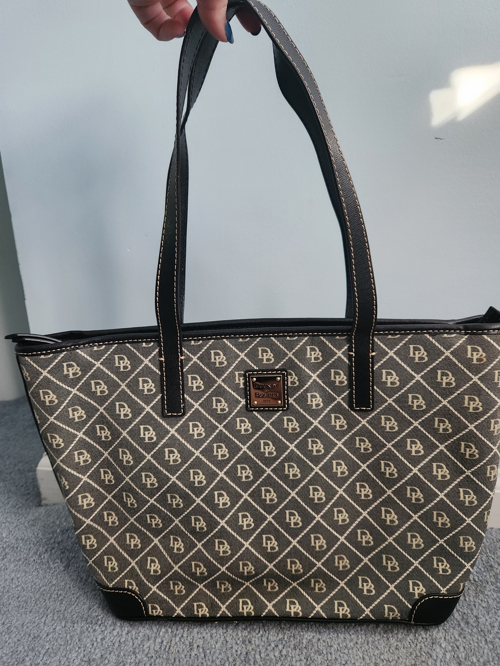 NWT Dooney & Bourke Black Monogram Tote Bag